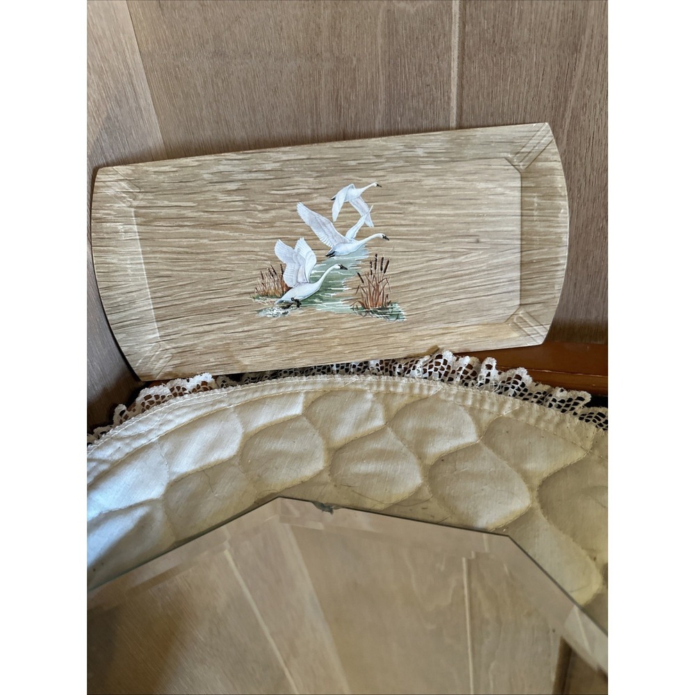 Coronet Tray- Swans in Flight - Mid Century